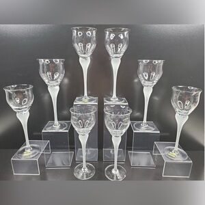 Mikasa Clear and White Wine Glass Set of 8